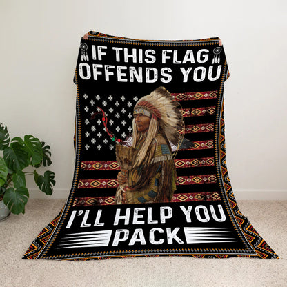 If This Flag Offends You This Vet Will Help You Pack Native American Blanket