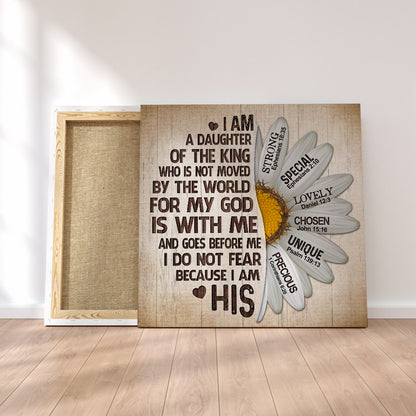 God Crow Flower Canvas, I Am Daughter Of The King, Who Is Not Moved By The World, For My God Is With Me Canvas Prints