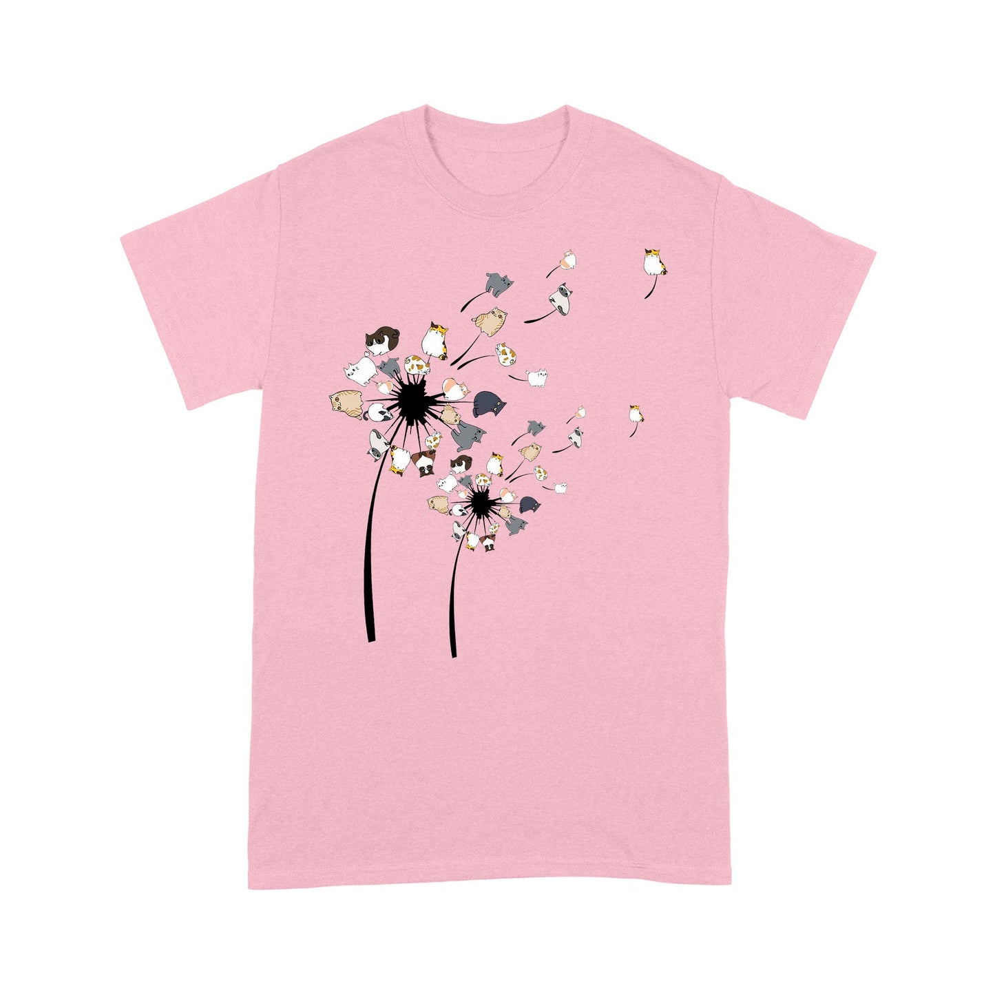 Dandelion Cats Flower Colorful Pet Cat Standard T-Shirt