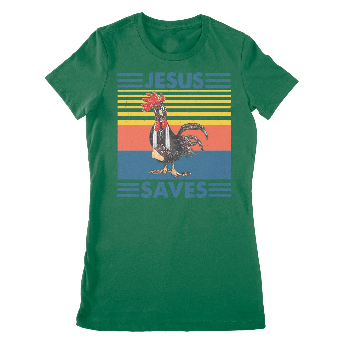 Premium Women's T-shirt - Chicken Jesus Saves