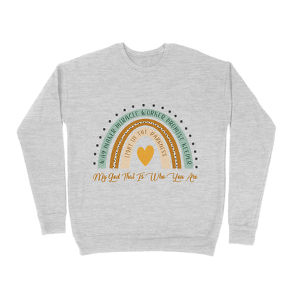 Premium Crew Neck Sweatshirt - Way Maker Miracle Worker Promise Keeper Light In The Darkness