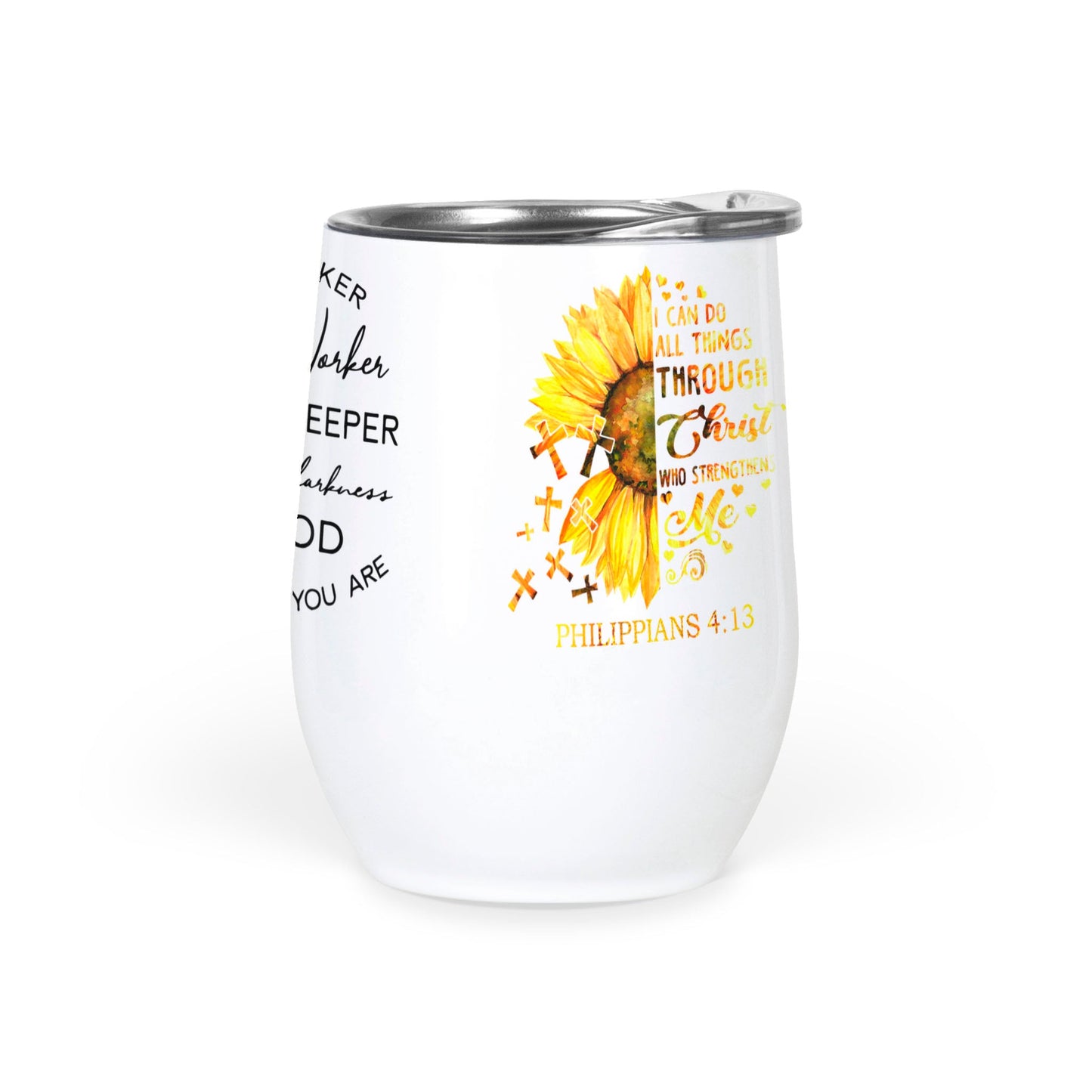 Way Maker Miracle Worker Promise Keeper My God Wine Tumbler, Try Jesus Not Me Wine Tumbler, Gift for Friend, Way Maker Wine Tumbler