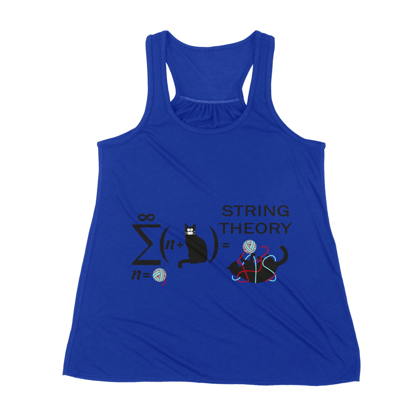 Premium Women's Tank - String Theory Funny Maths Cat Wool