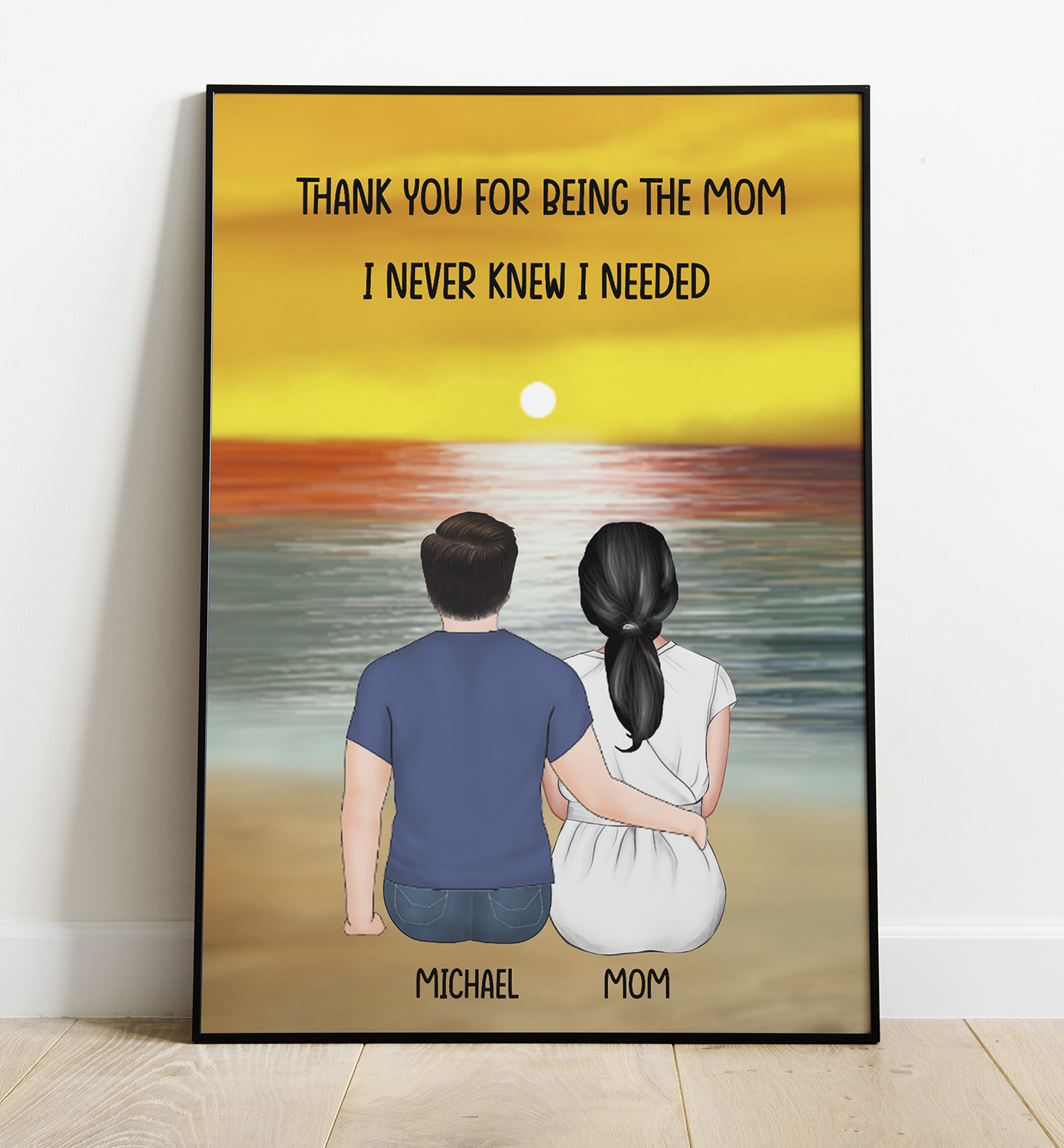 Personalized Mother And Son,Thank You For Being The Mom I Never Knew I Needed, Gift For Mom Poster