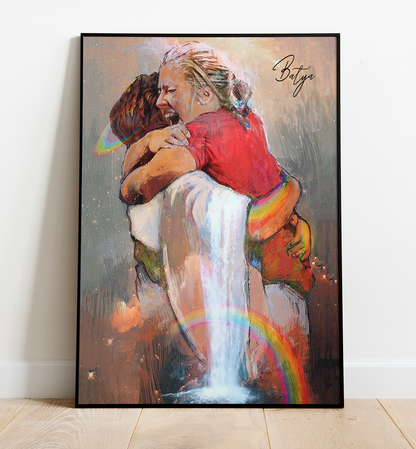 Personalized First Day In Heaven Female Painting Poster