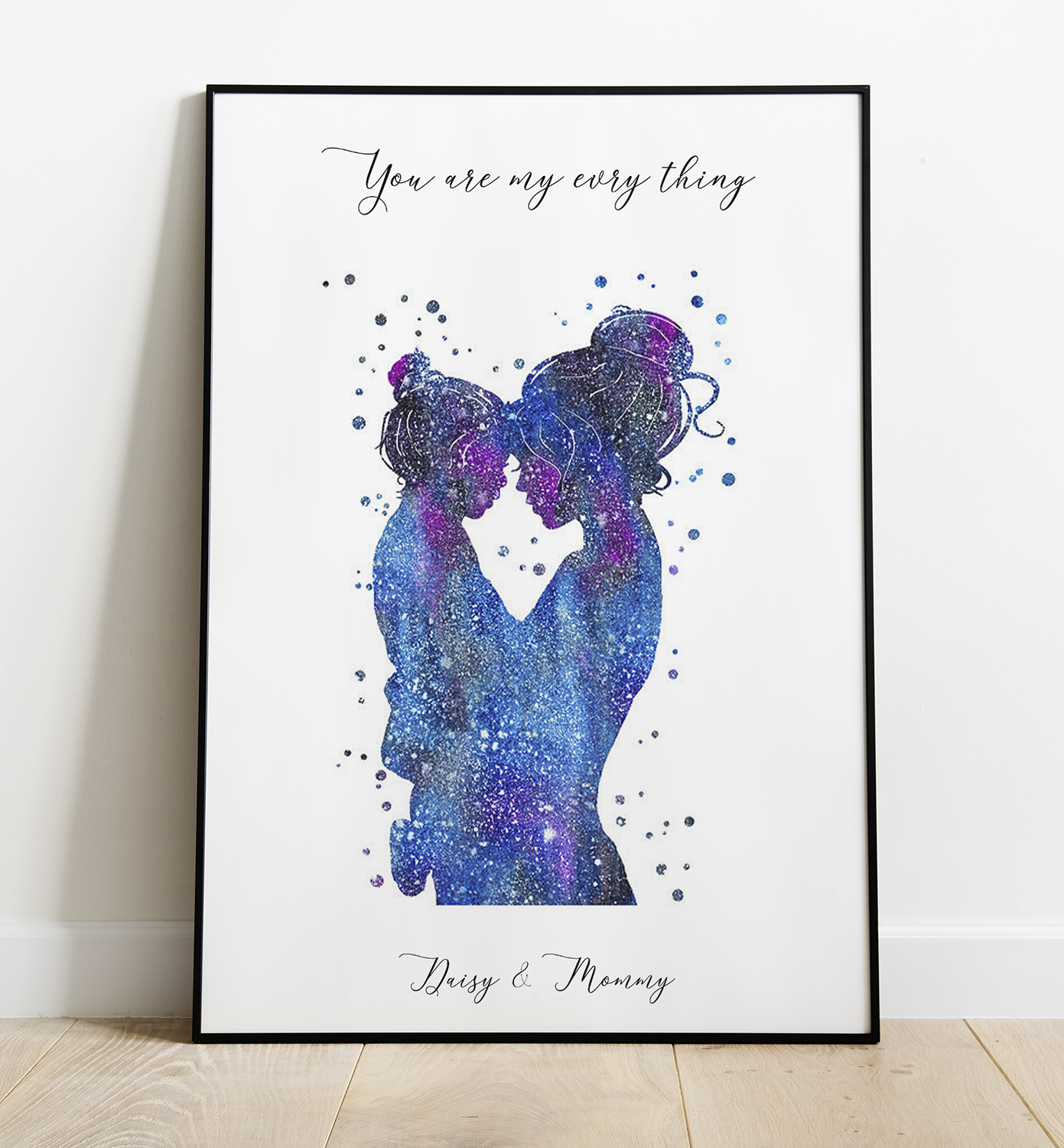 Personalized Mother And Daughter Art, You Are My Everything, Mother Holding Daughter, Gift for Mother's Day, Gift For Mom  Poster