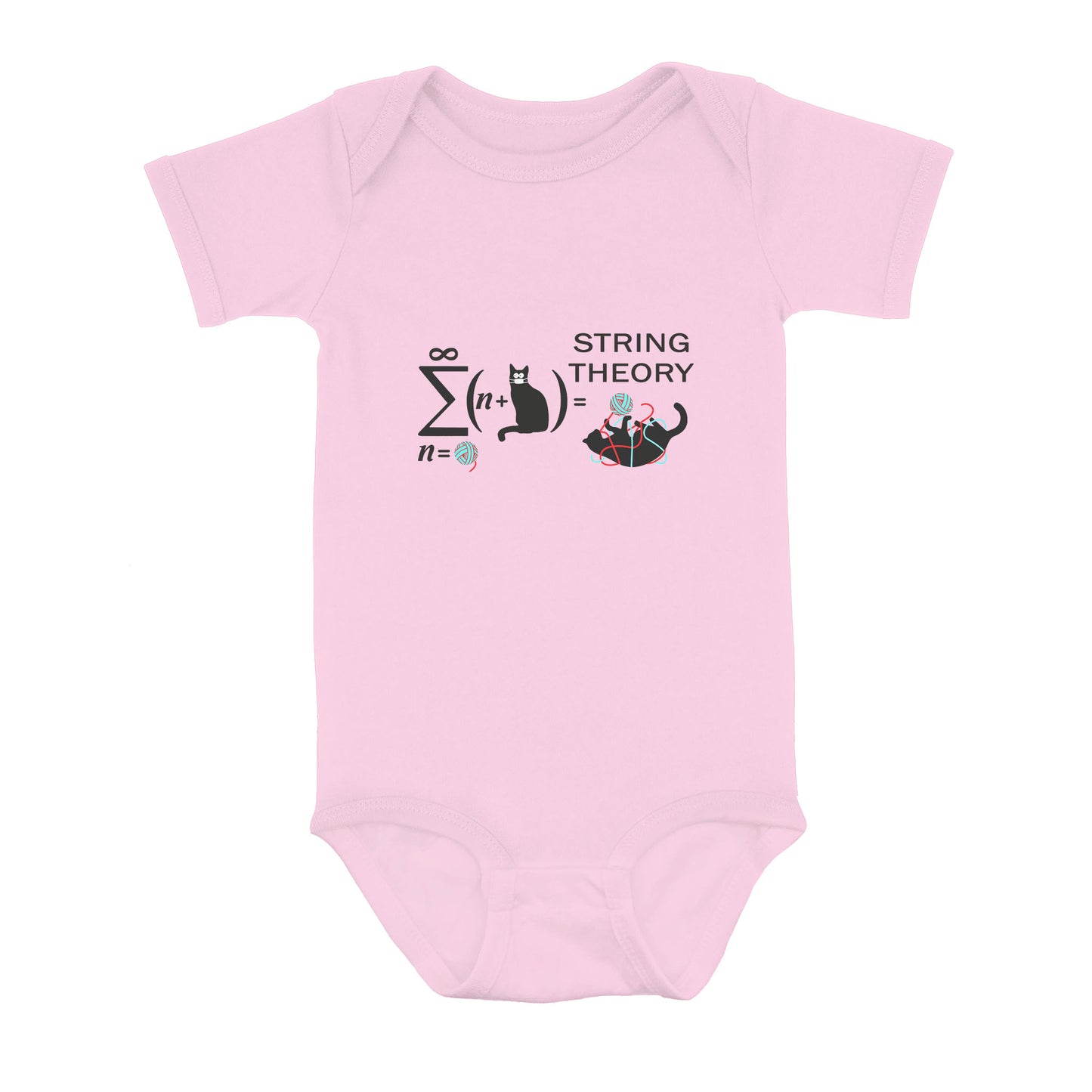 String Theory Funny Maths Cat Wool - Baby Onesie