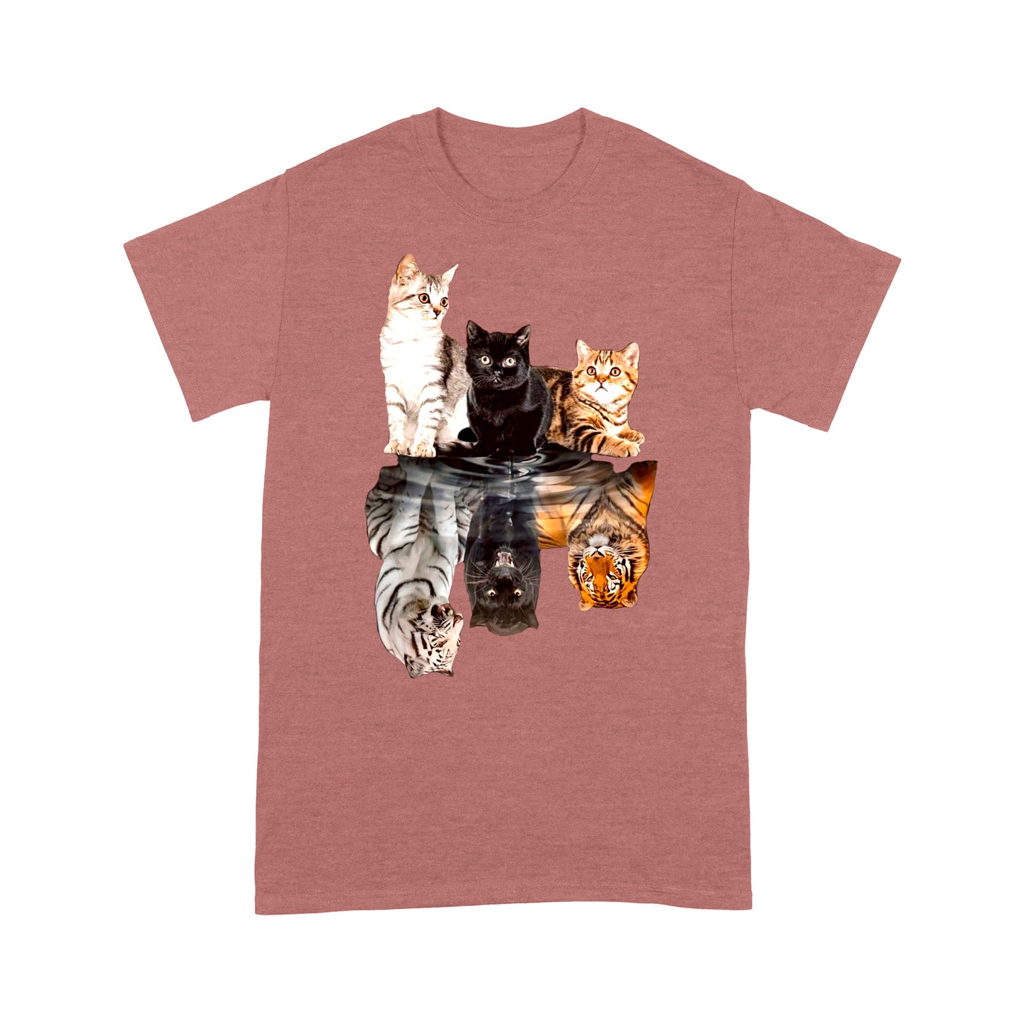 Premium T-shirt - The Cats Water Mirror Reflection Tigers