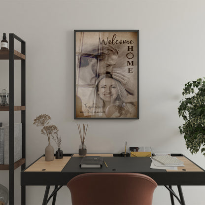 Personalized Custom Photo and Custom Name Date Memorial Welcome Home Jesus Canvas Custom Memorial Canvas Prints