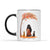 Personalized Girl And Cats Accent Mug