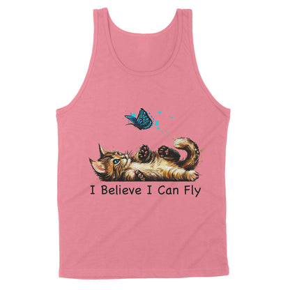 Premium Tank - Funny Cat i Believe I Can Fly