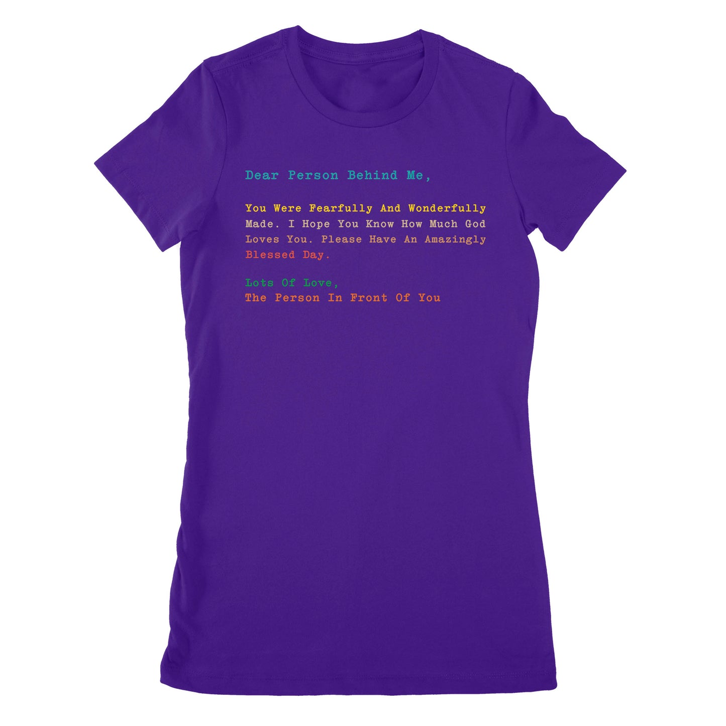 Premium Women's T-shirt - Dear Person Behind Me Jesus Love