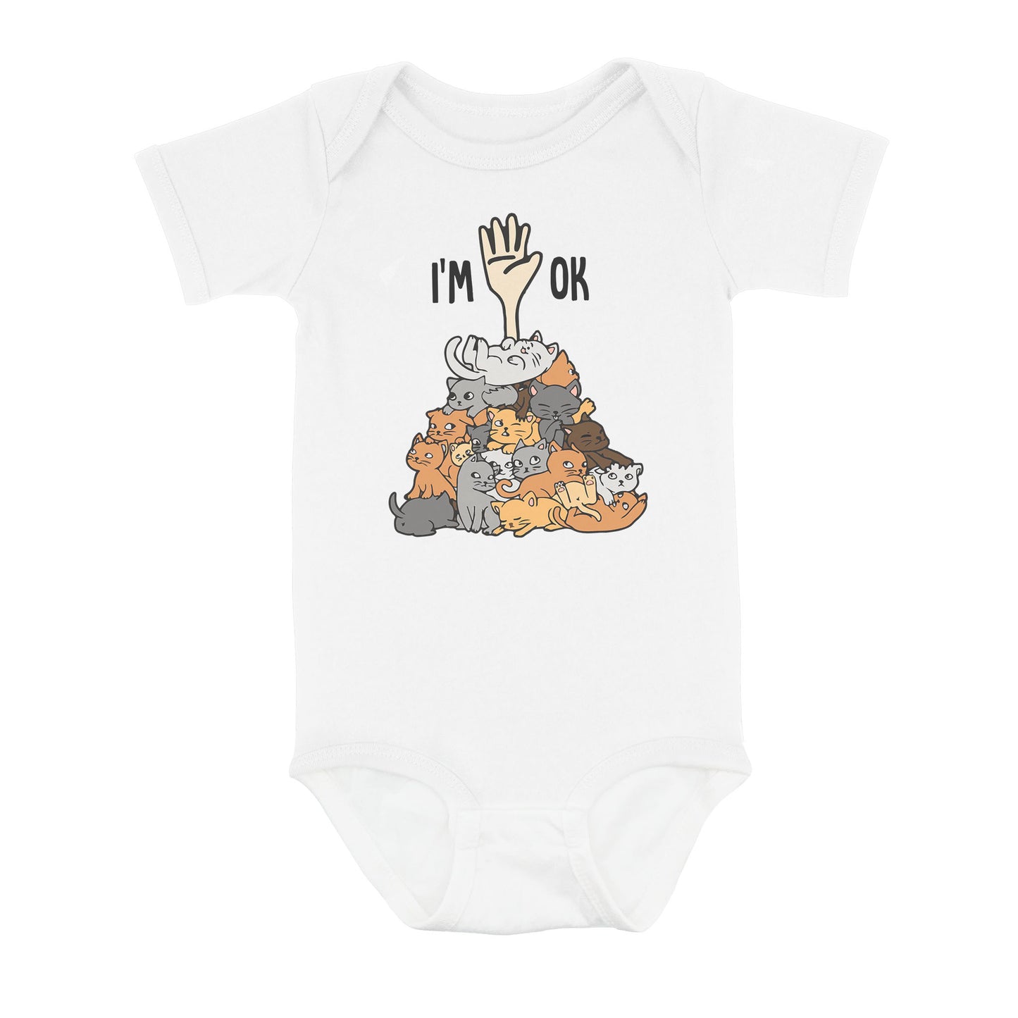 Full Of Cats Im Ok - Baby Onesie