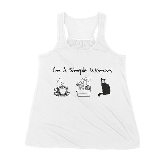 Premium Women's Tank - I’m A Simple Woman Coffee Plants Cat