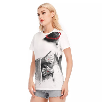 All-Over Print Women's Round Neck T-Shirt | 190GSM Cotton