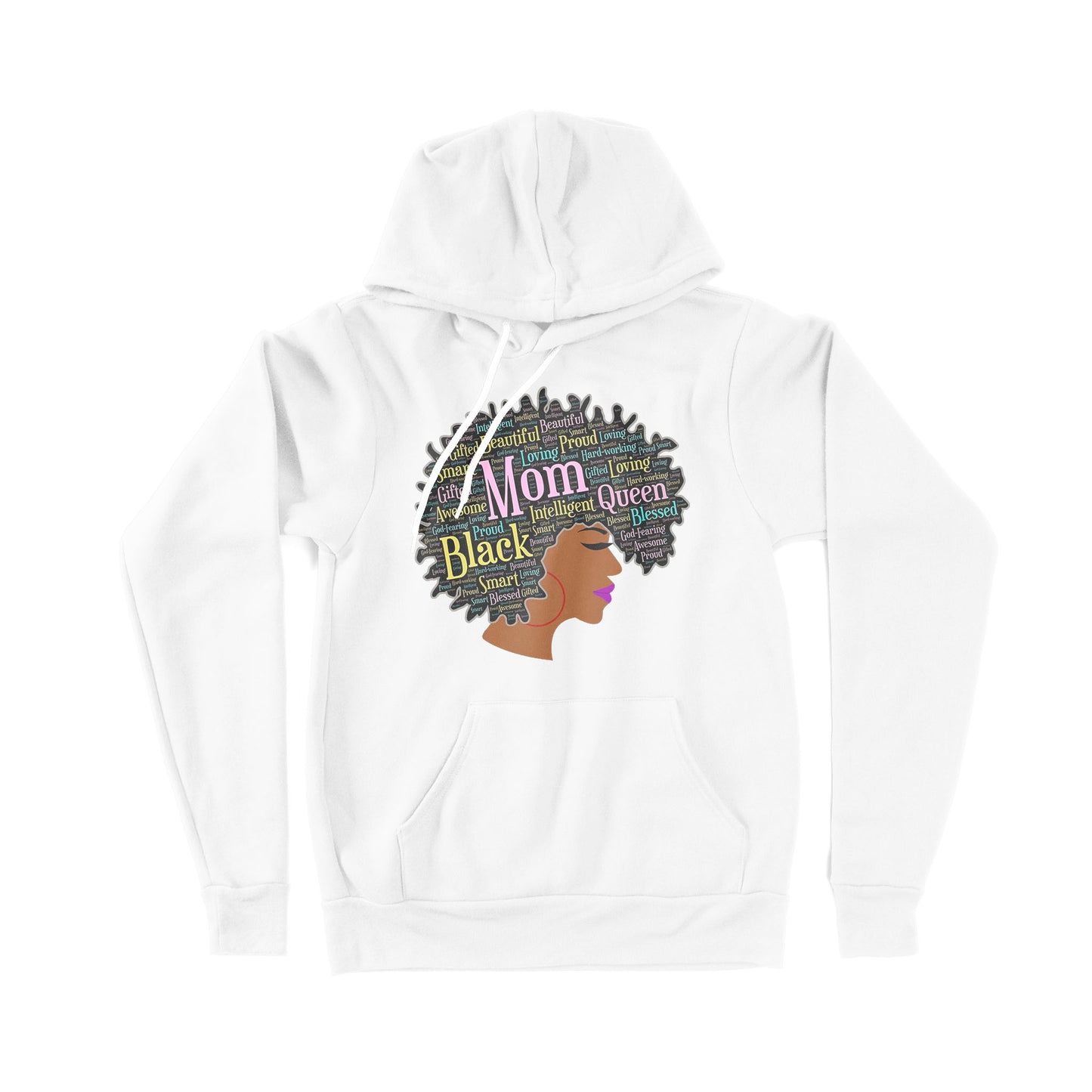 Happy Mother’s Day Black Mom Queen Afro African Woman - Premium Hoodie