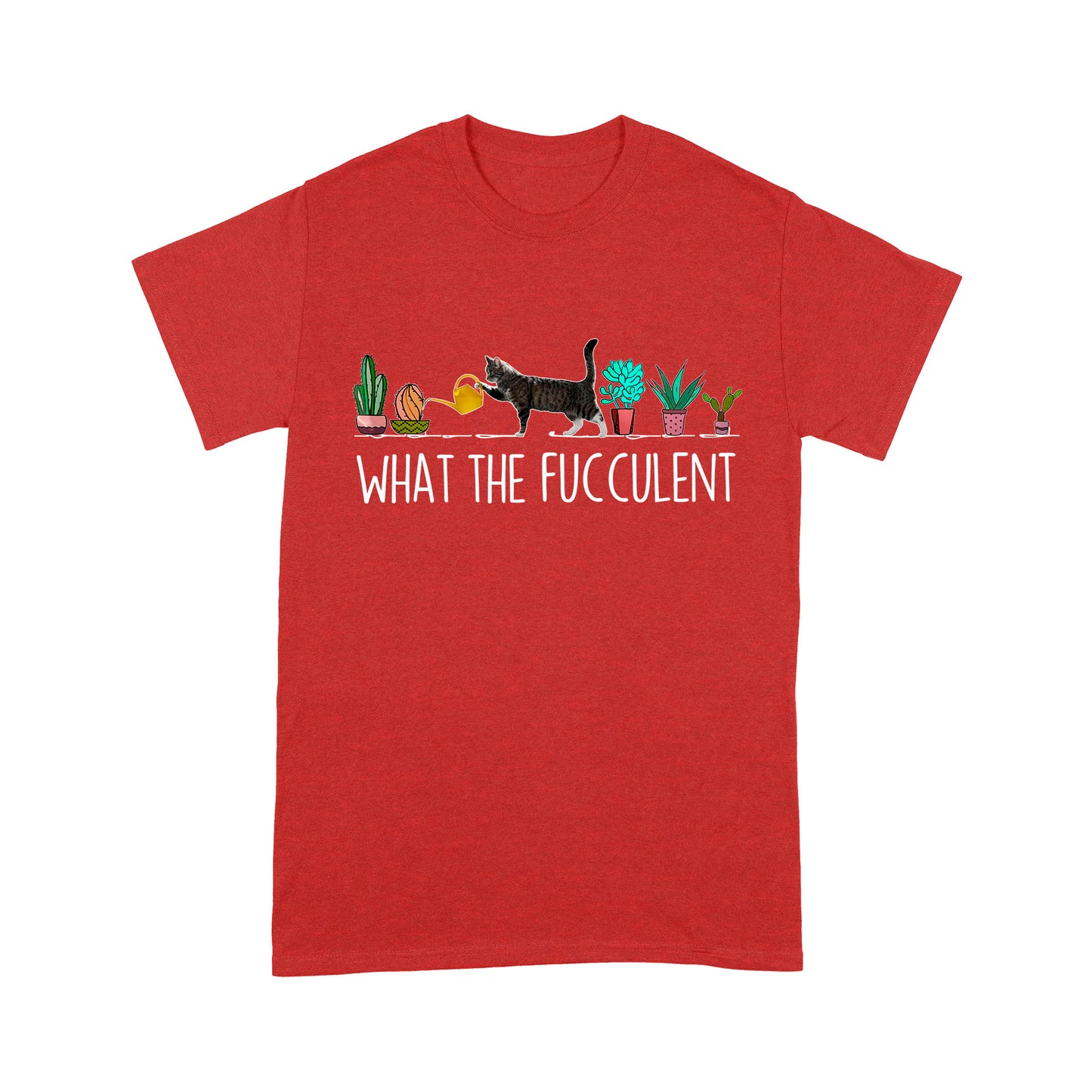 Premium T-shirt - Cat Watering Plants