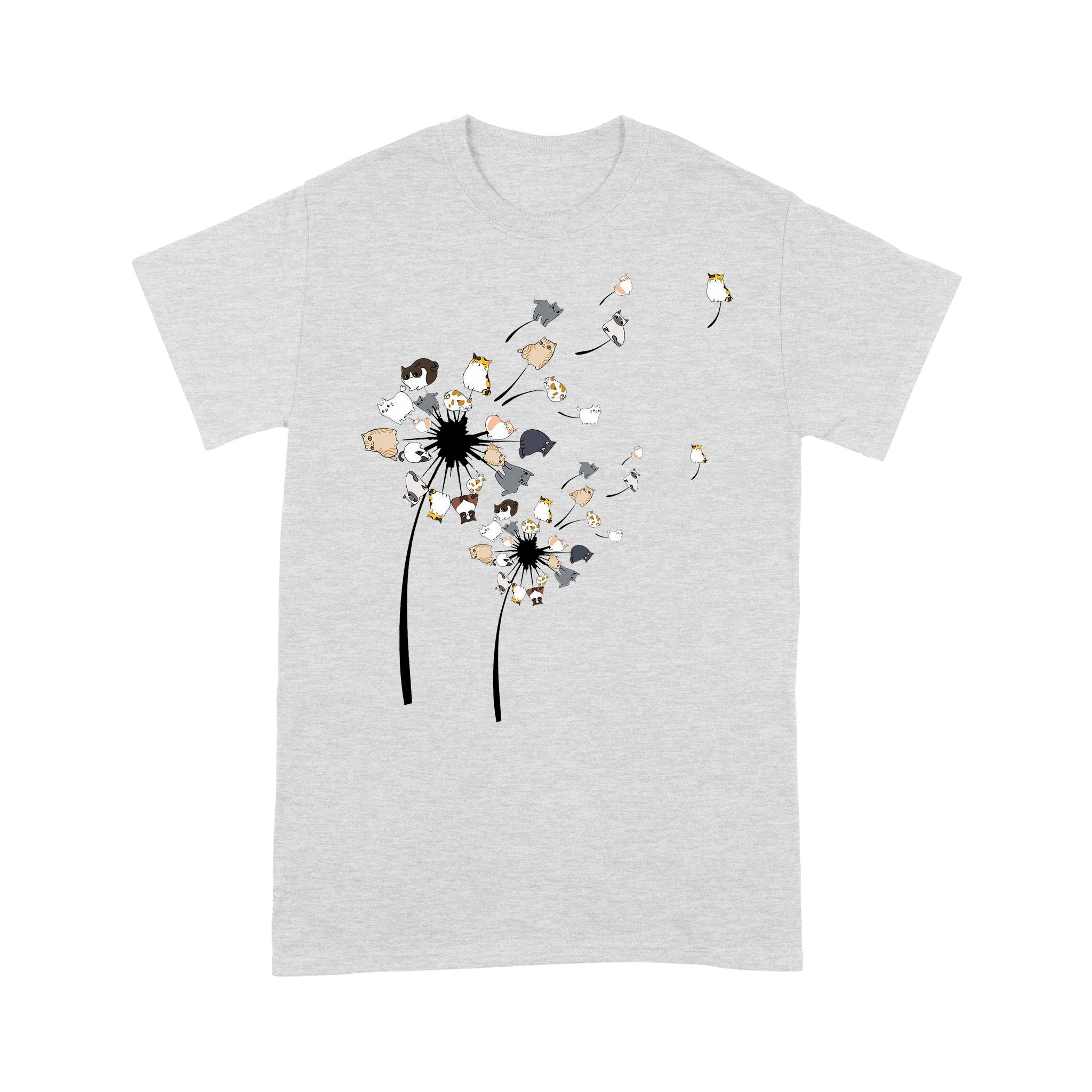 Dandelion Cats Flower Colorful Pet Cat Standard T-Shirt - Wolfantique | T-Shirts