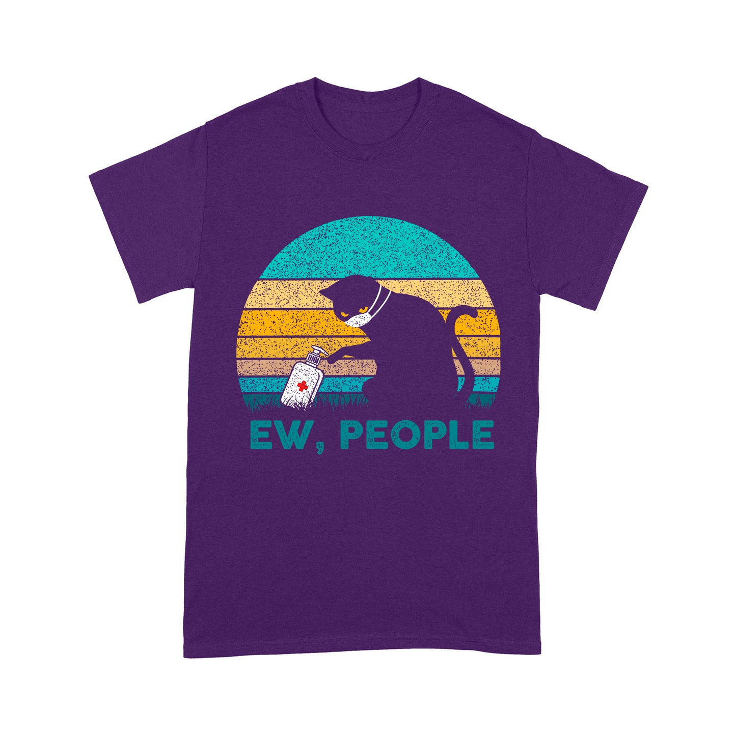 Premium T-shirt - Cat Wear Mask Ew People Covid