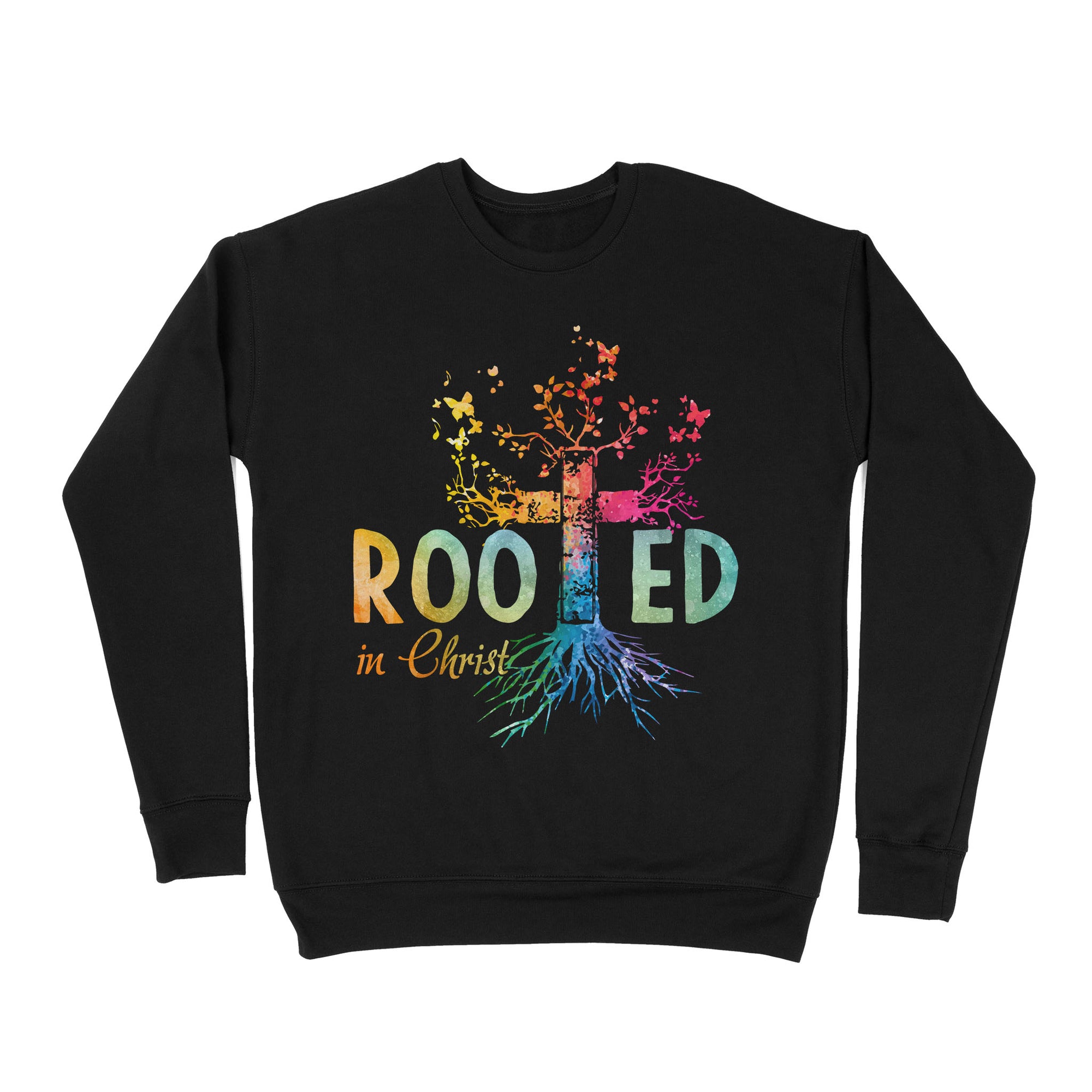 Rooted In Christ - Premium Crew Neck Sweatshirt