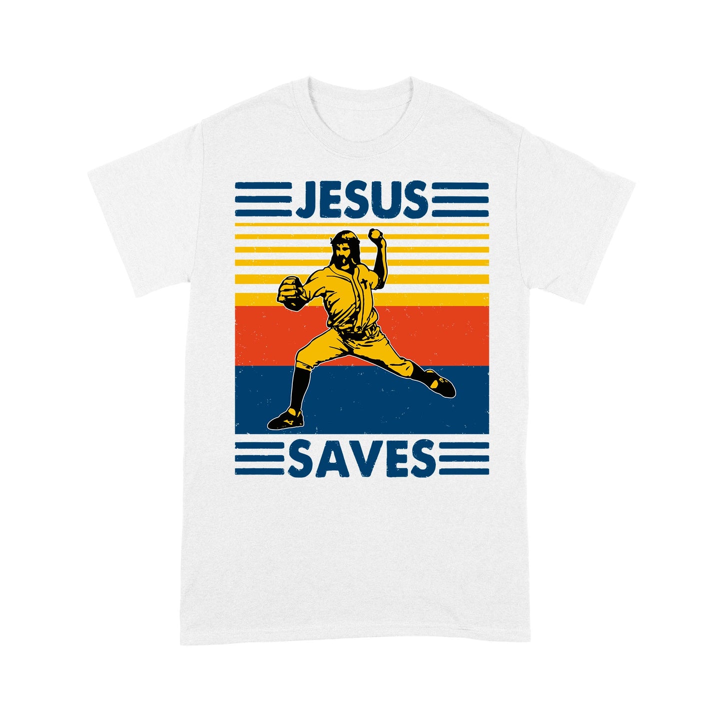 Jesus Saves Funny Vintage Baseball Standard T-Shirt