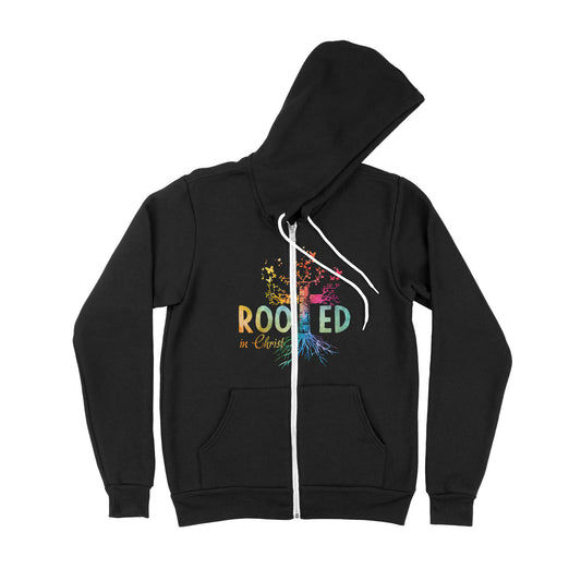 Rooted In Christ - Premium Zip Hoodie