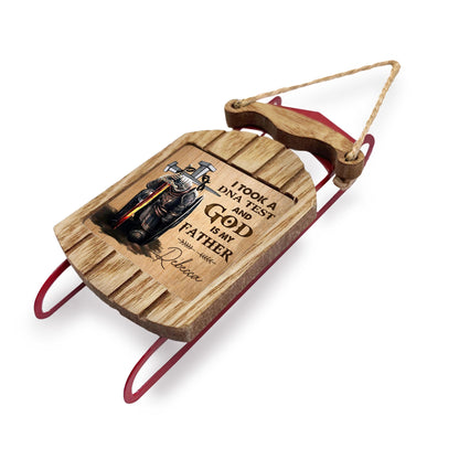 Personalized Man Warrior I Took A DNA Test And God Is My Father Sled Ornament