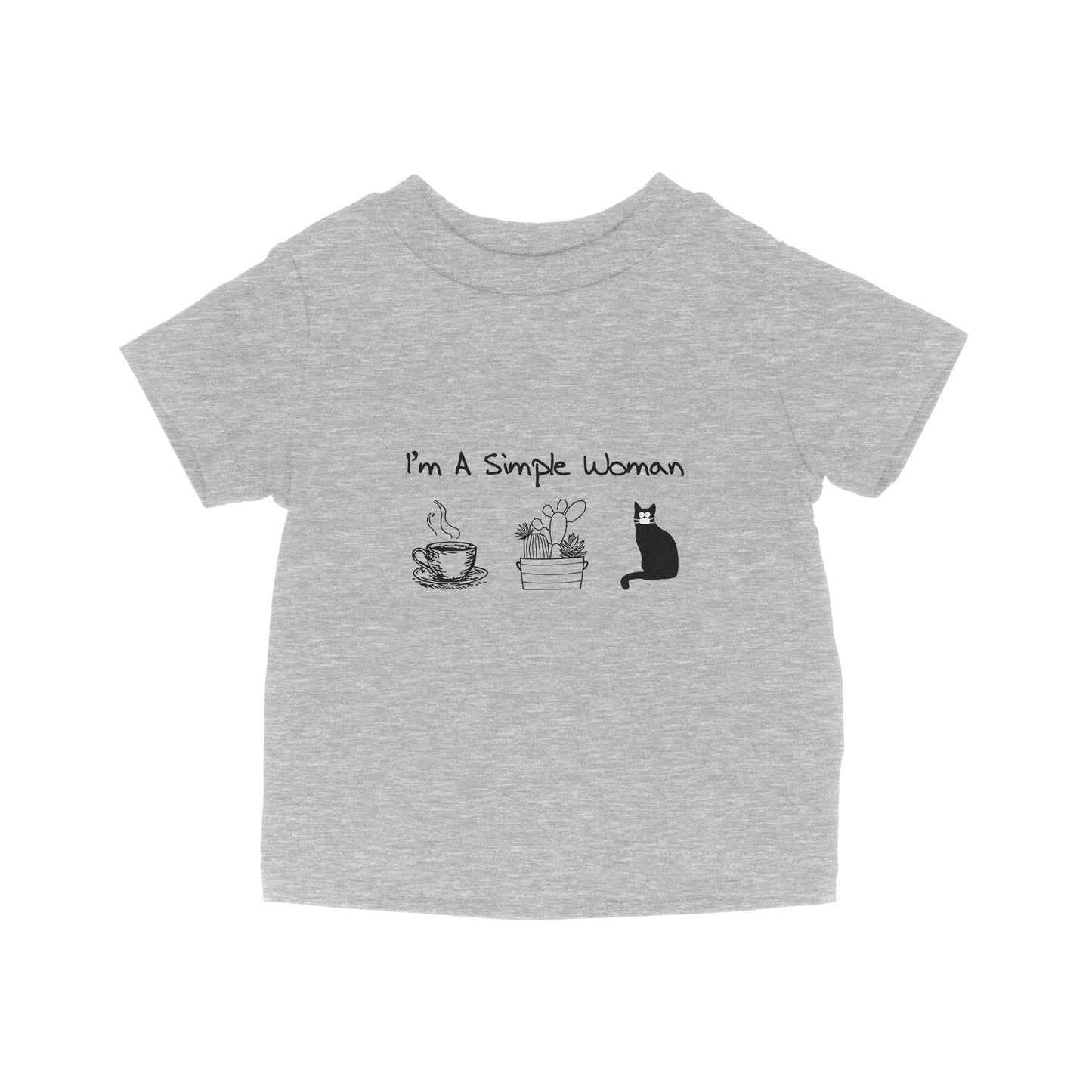 I’m A Simple Woman Coffee Plants Cat - Baby T-Shirt