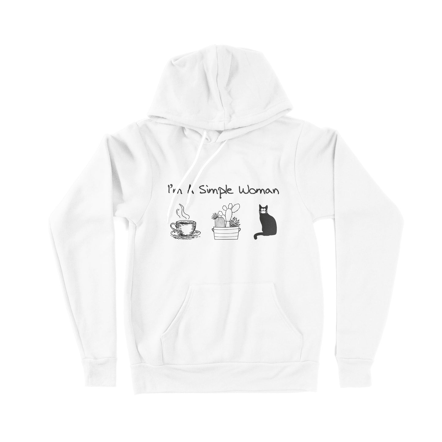 I’m A Simple Woman Coffee Plants Cat - Premium Hoodie