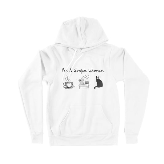 I’m A Simple Woman Coffee Plants Cat - Premium Hoodie