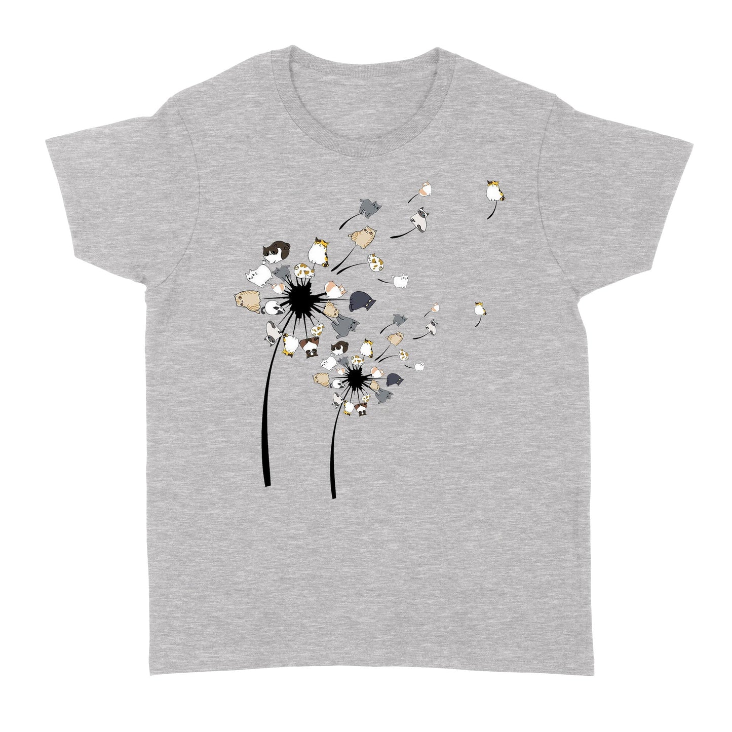 Dandelion Cats Flower Colorful Pet Cat Standard Women's T-shirt