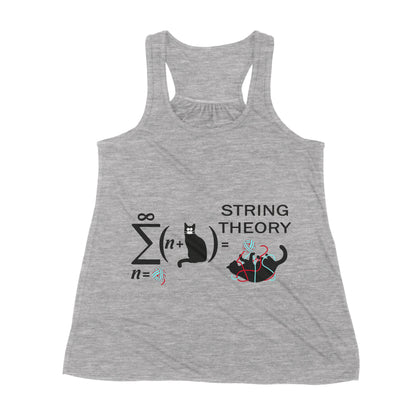 Premium Women's Tank - String Theory Funny Maths Cat Wool