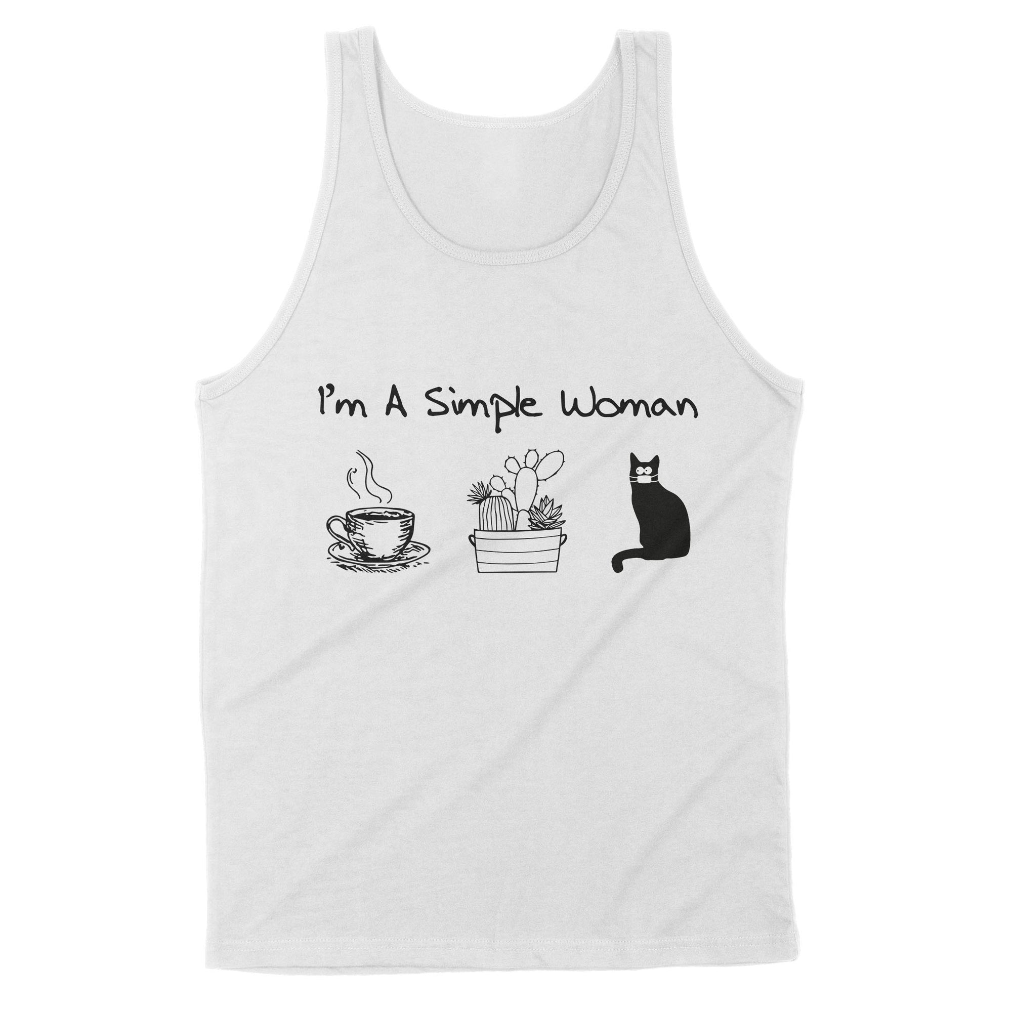 Premium Tank - I’m A Simple Woman Coffee Plants Cat