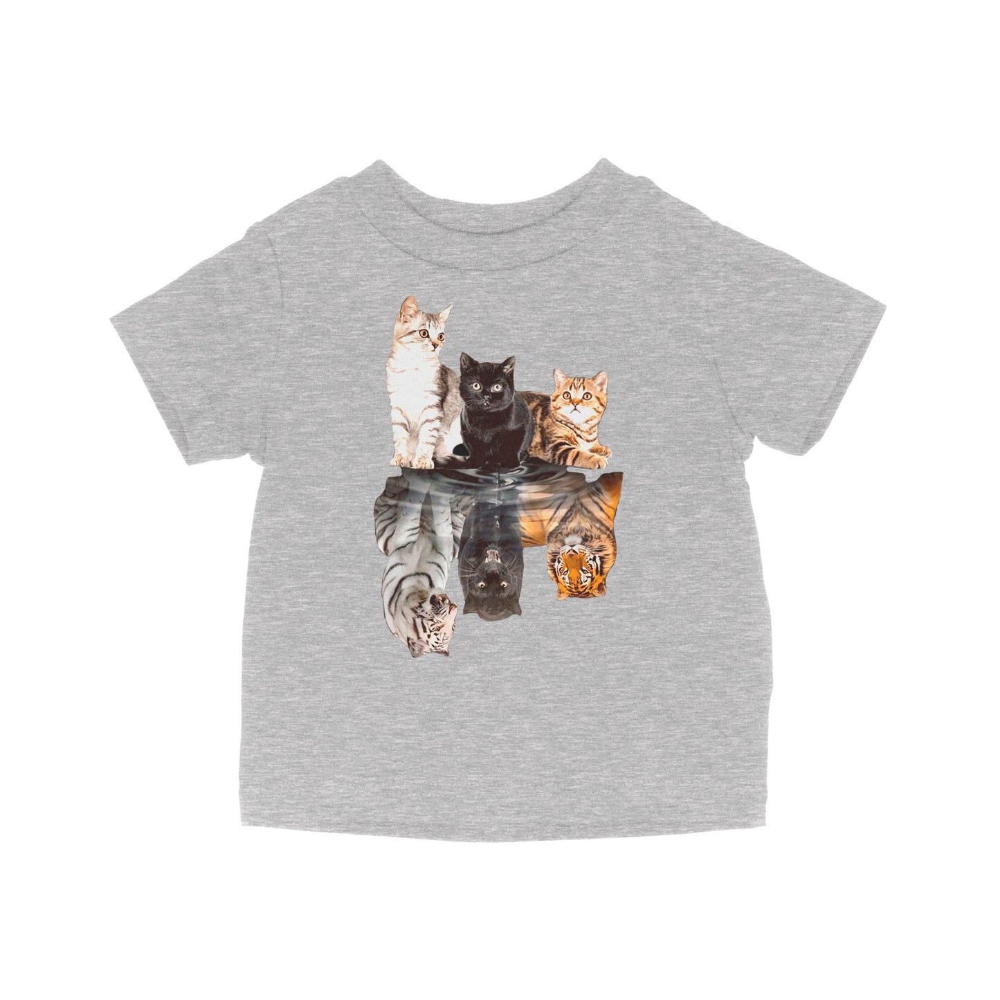 The Cats Water Mirror Reflection Tigers - Baby T-Shirt