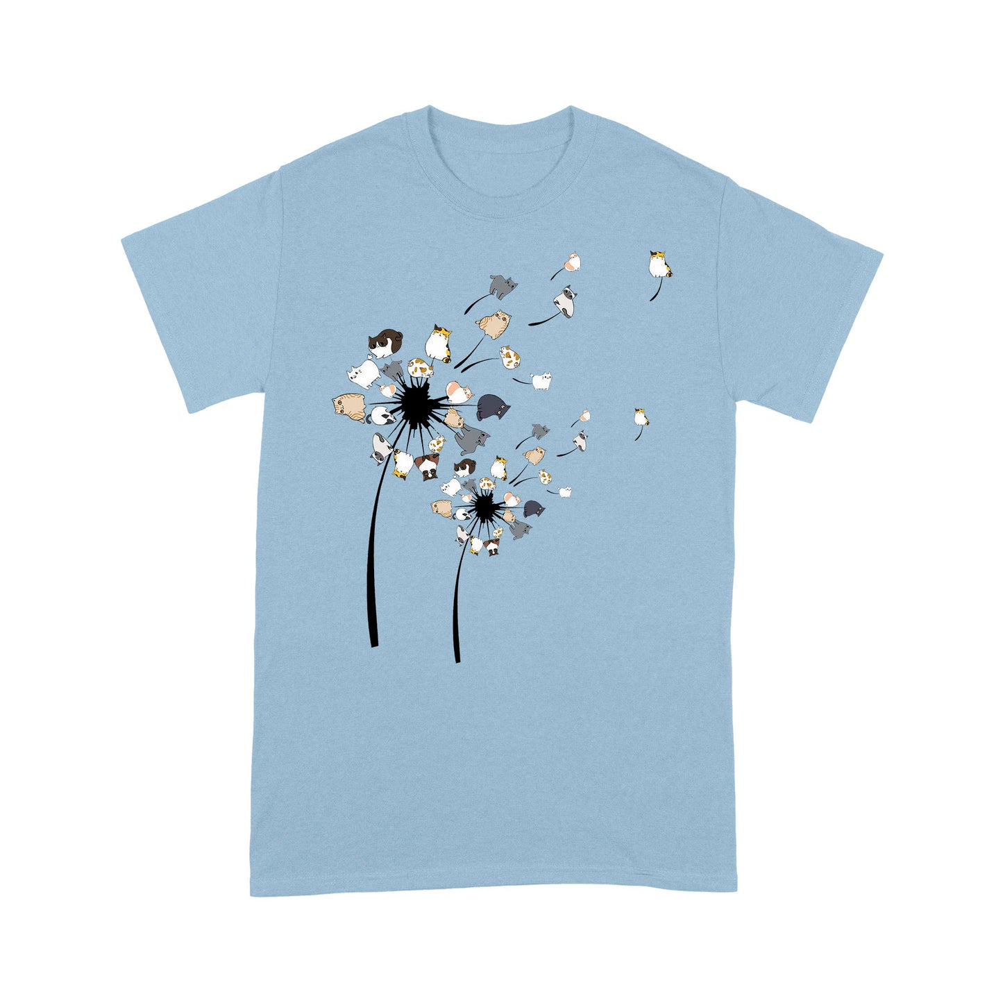 Dandelion Cats Flower Colorful Pet Cat Standard T-Shirt