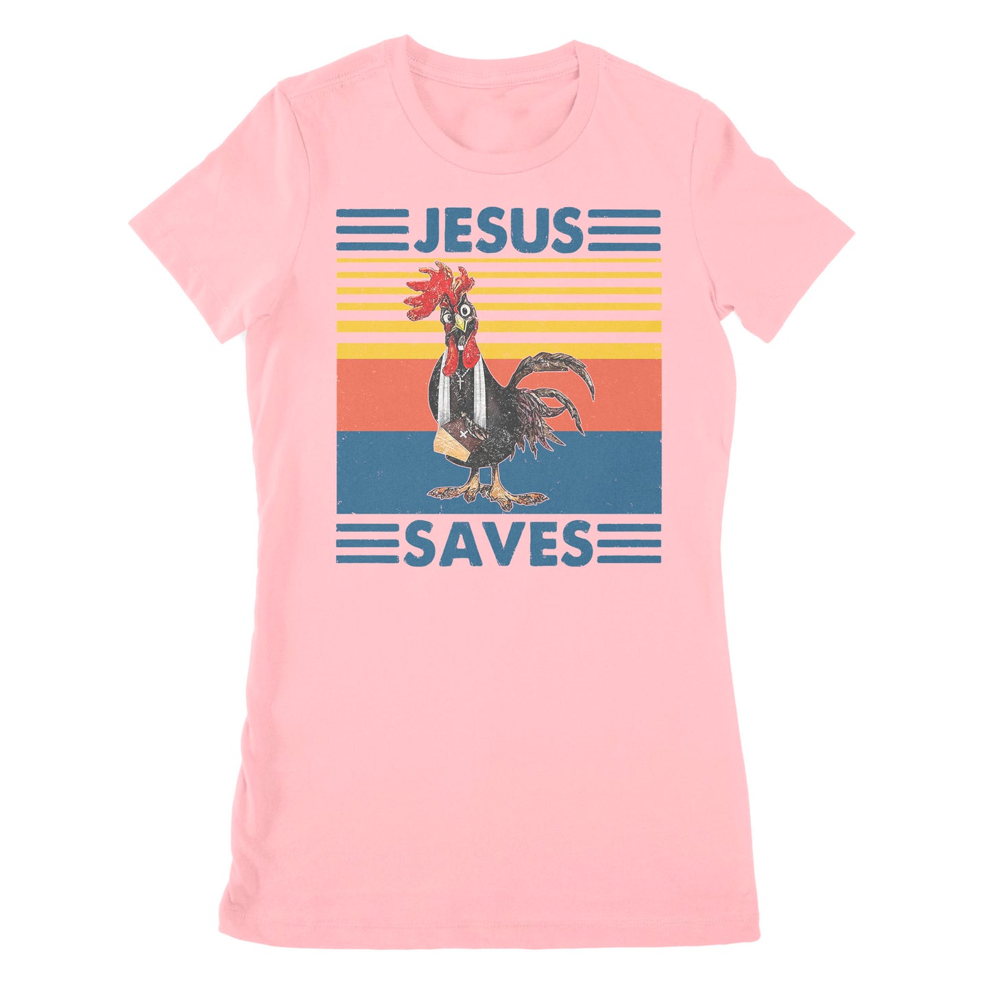 Premium Women's T-shirt - Chicken Jesus Saves