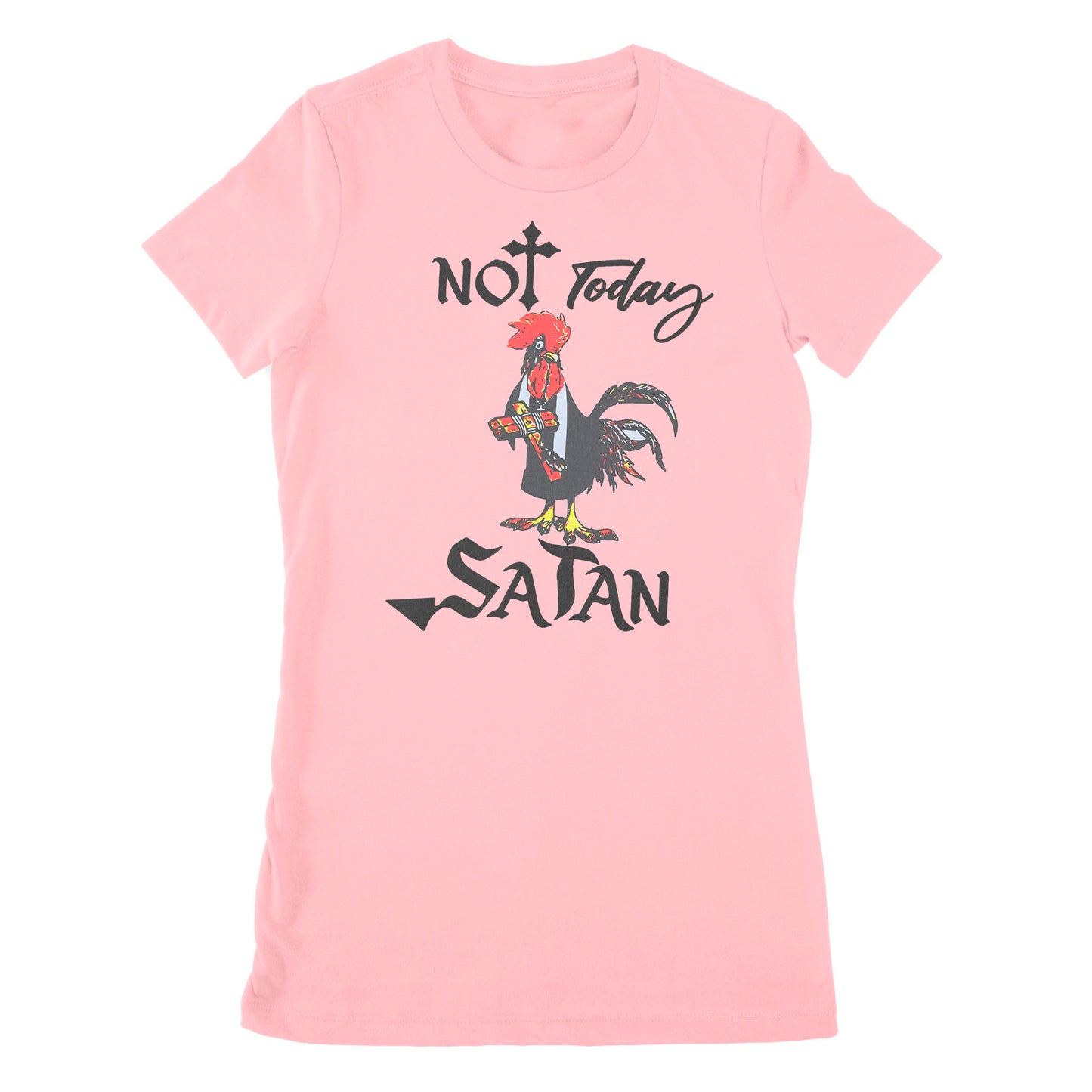 Premium Women's T-shirt - Not Today Satan Funny Chicken