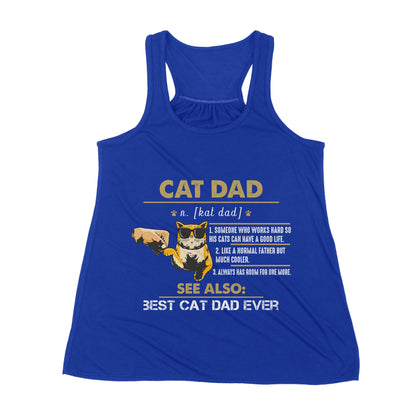 Premium Women's Tank - Cat Lover Cat Dad Someone Who Works Hard So His Cats Can Have A Good Life Like A Normal Father But Much Cooler