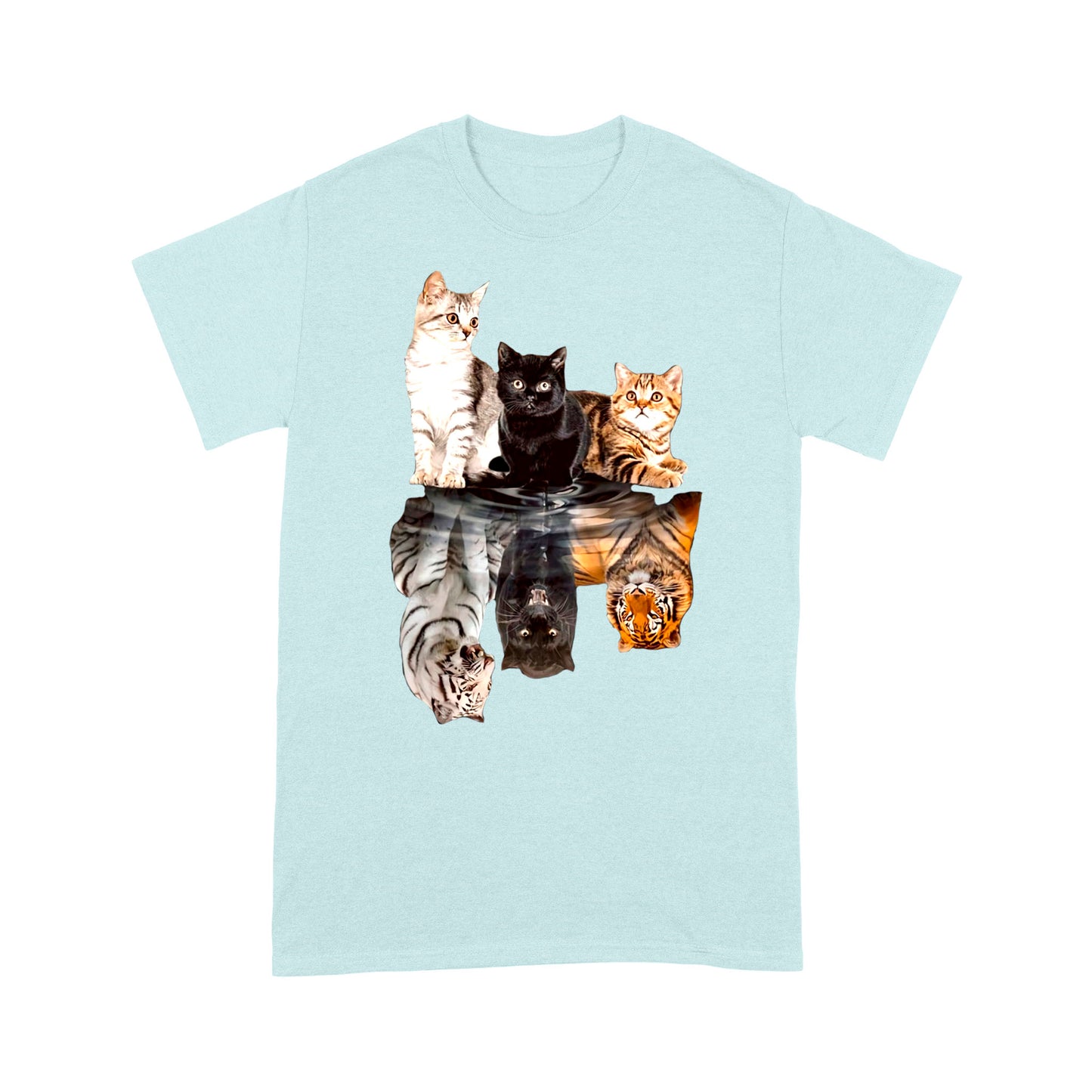 Premium T-shirt - The Cats Water Mirror Reflection Tigers