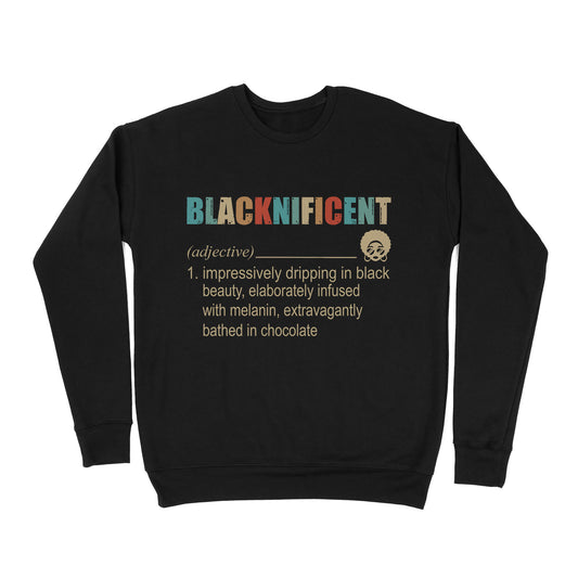 Premium Crew Neck Sweatshirt - Blacknificent