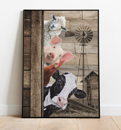 Animal Farm Poster Gift For Farmer