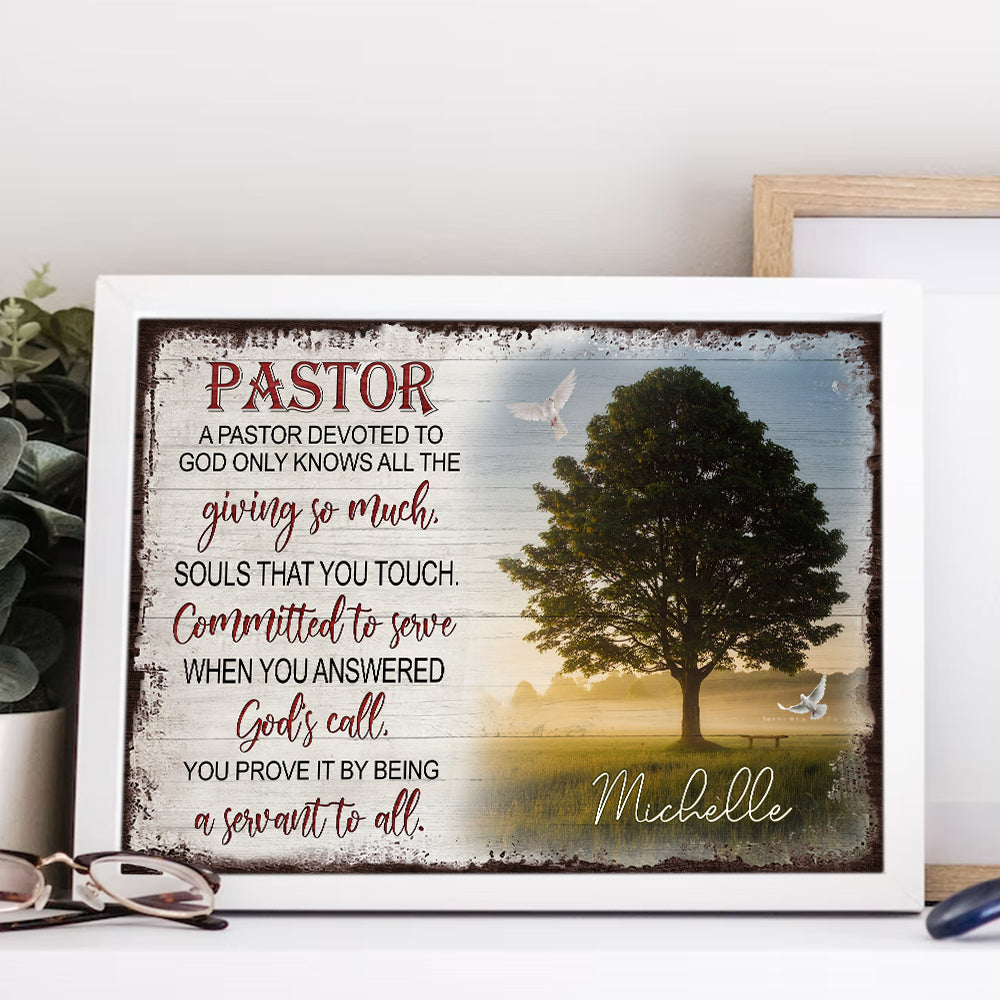 Personalized Pastor Tree Of Life A Pastor Devoted To Giving So Much God Only Know All Canvas Prints