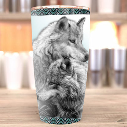 Personalized To My Wife I didn’t Marry You, Custom Wolf Couple I Love You Forever and Always Tumbler