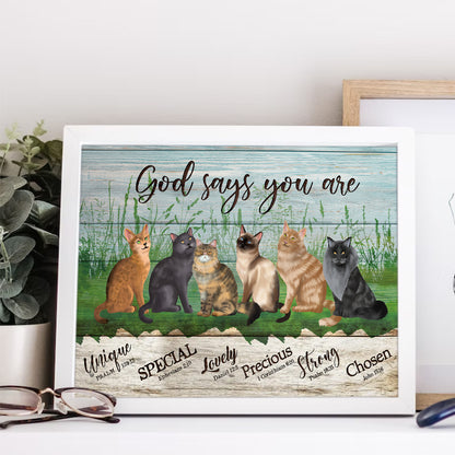 Personalized Custom Cats God Says You Are Canvas Prints