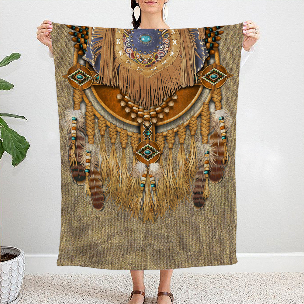 Native American Indian Dreamcatcher Vintage Pattern Blanket