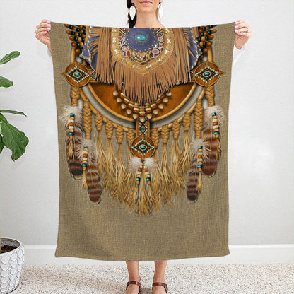 Native American Indian Dreamcatcher Vintage Pattern Blanket