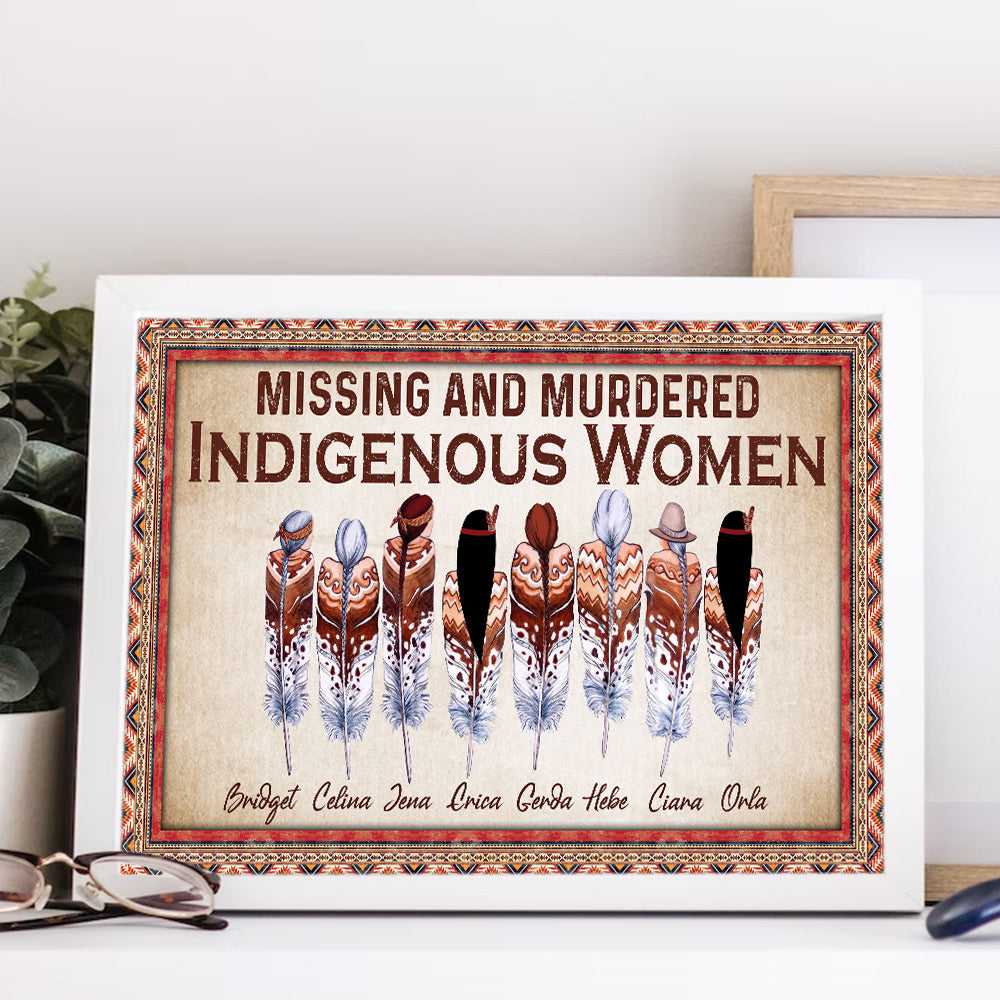 Personalized Women Native American Missing And Murdered Indigenous Women Canvas Prints