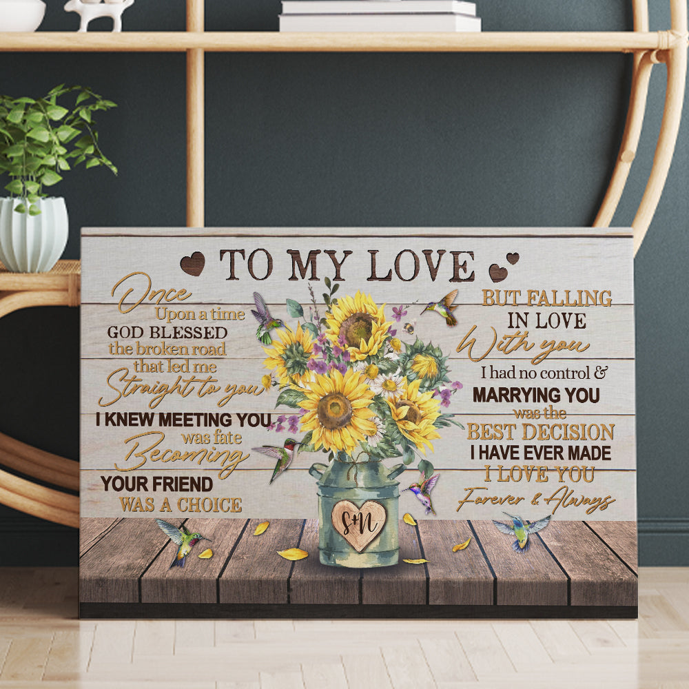 Personalized Custom Name To My Love Once Upon A Time But Falling In Love Canvas Prints