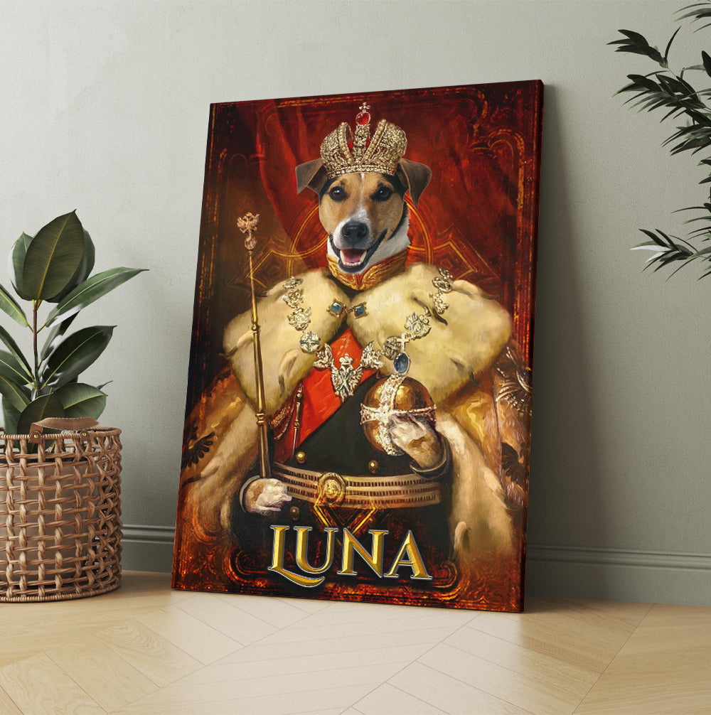 Personalized Dog Portrait King Digital File Canvas Prints And Poster