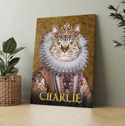 Personalized Cat The Monarch Portrait Digital File Canvas Prints And Poster